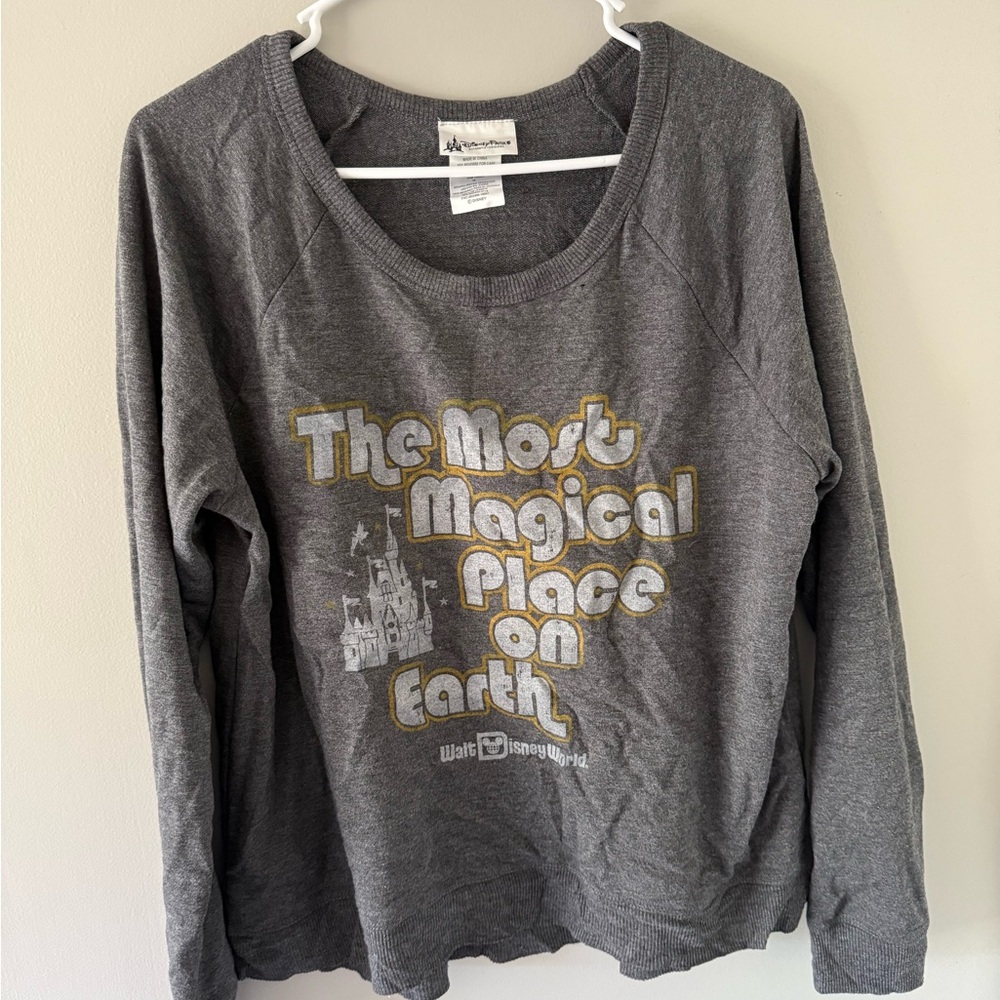 Disney Gray Graphic Sweatshirt Hoodie